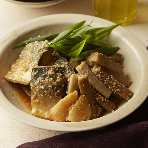 さばと牛蒡の味噌煮