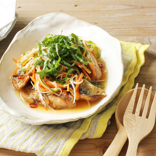 大葉香るさんまの南蛮漬け