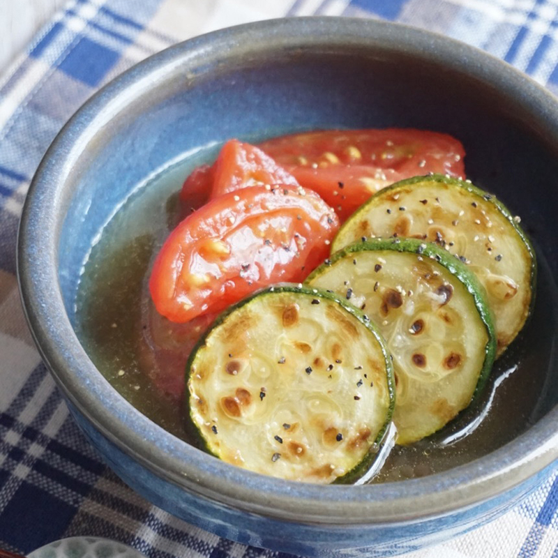 ズッキーニとトマトのひんやり漬け