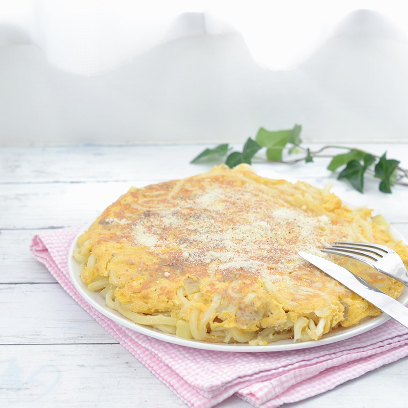 タラモとしらすのうどん焼き