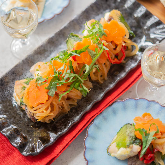 ブリのクリームチーズはさみ揚げ