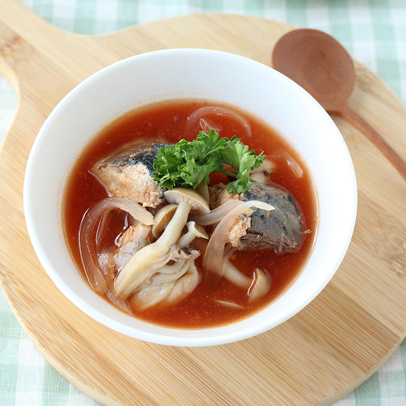 だし要らず！さば缶トマトのおかずスープ