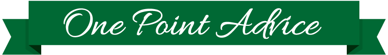 ONE POINT ADVICE