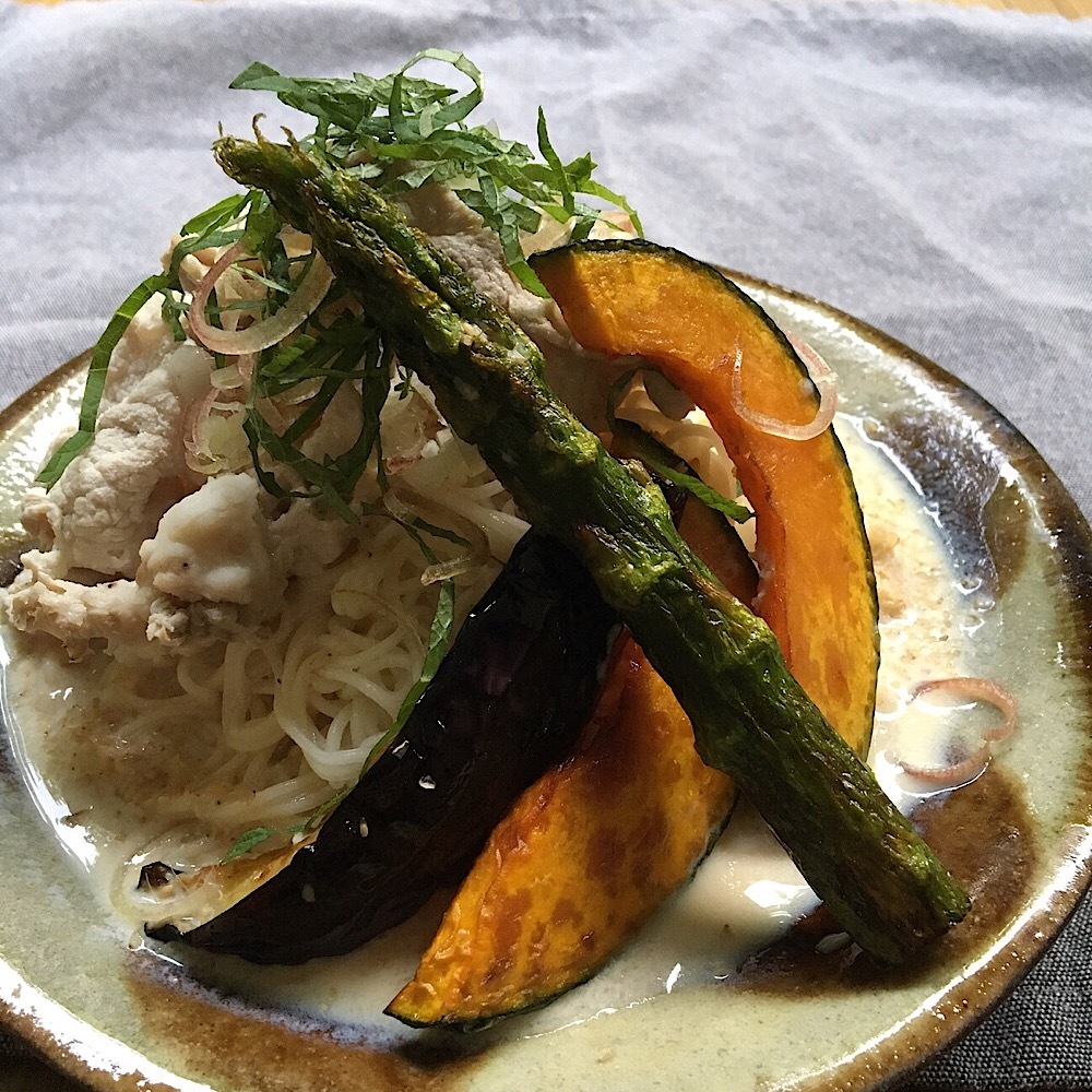 ごま味噌豆乳素麺