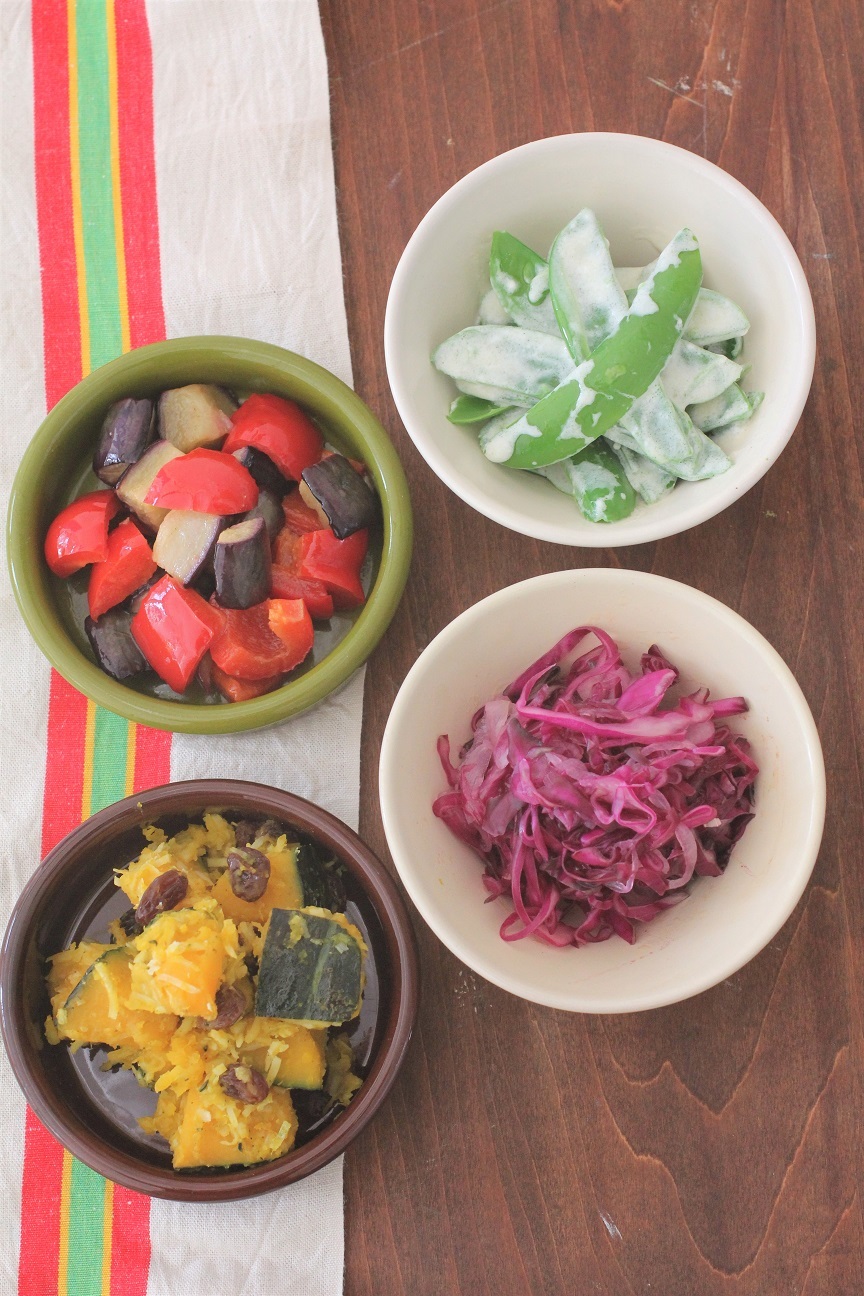 カレーの付け合わせ4種