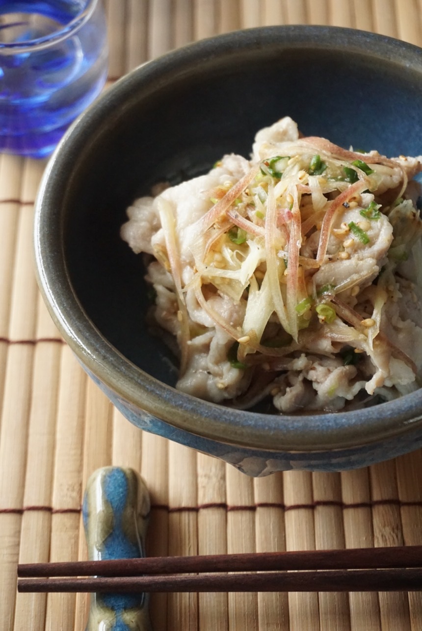 豚バラのさっぱりみょうが和え