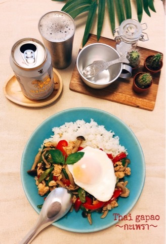 ハサミだけで作るガパオ