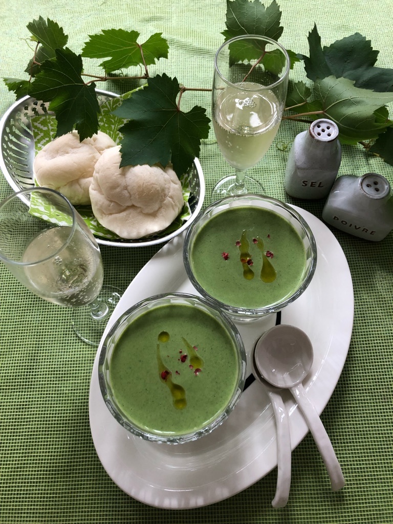 緑野菜の冷製ポタージュ